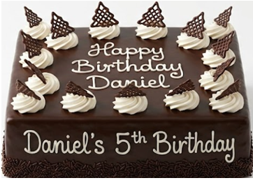 Dark Chocolate Birthday Cake
